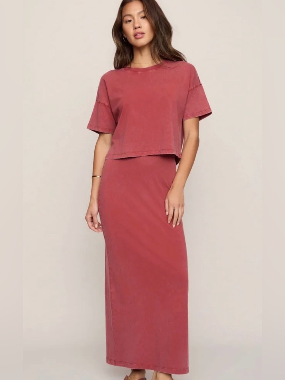 Z Supply Dusty Rose Midi Skirt